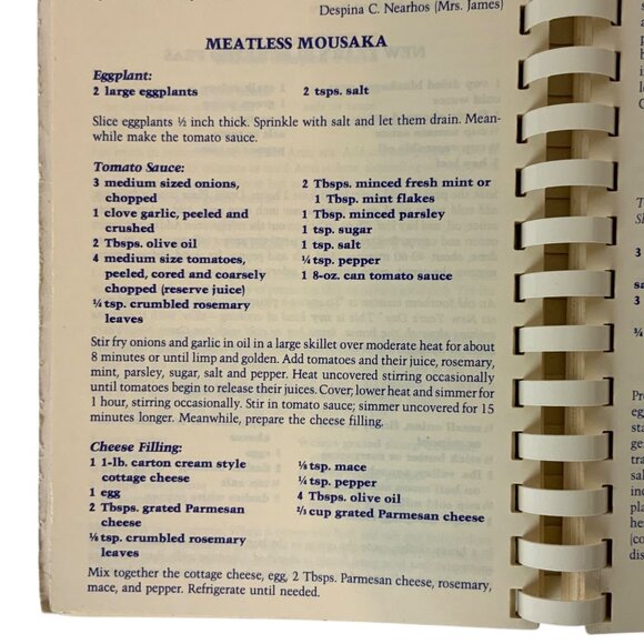 A Southern Lady Cooks With A Greek Accent Vintage Cookbook By Sophia Clikas 1982 - Picture 7 of 12